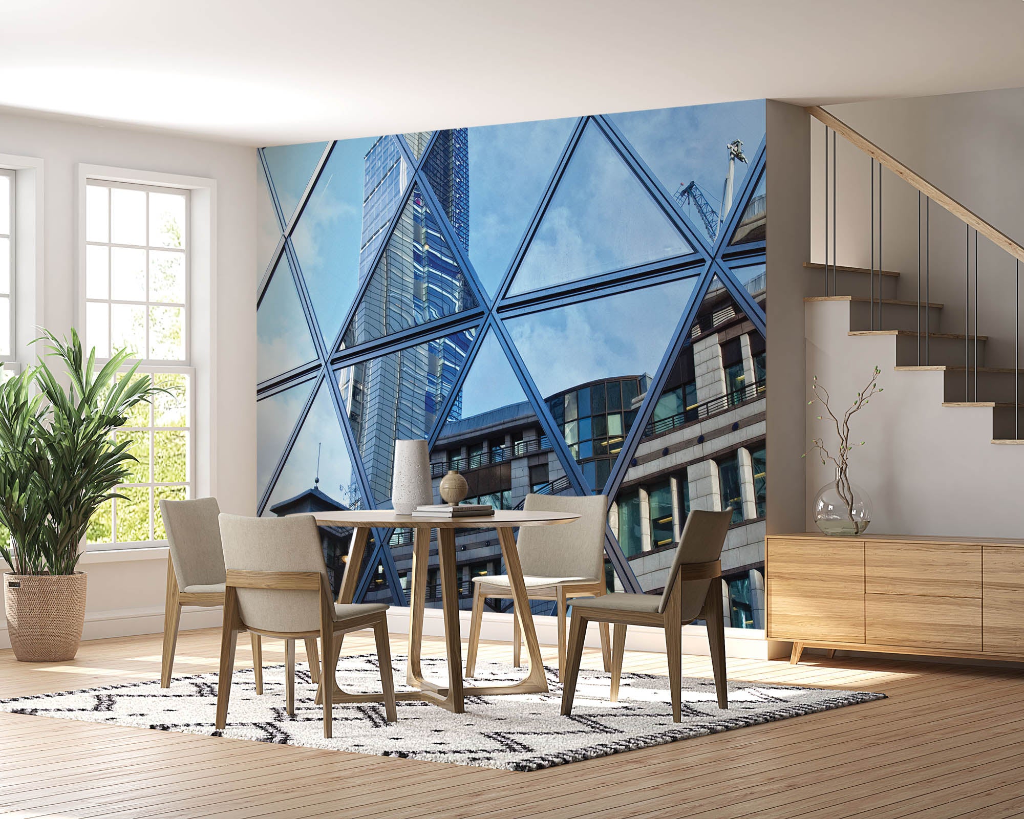 Weerspiegeling in gebouw - LW00017 Fotobehang