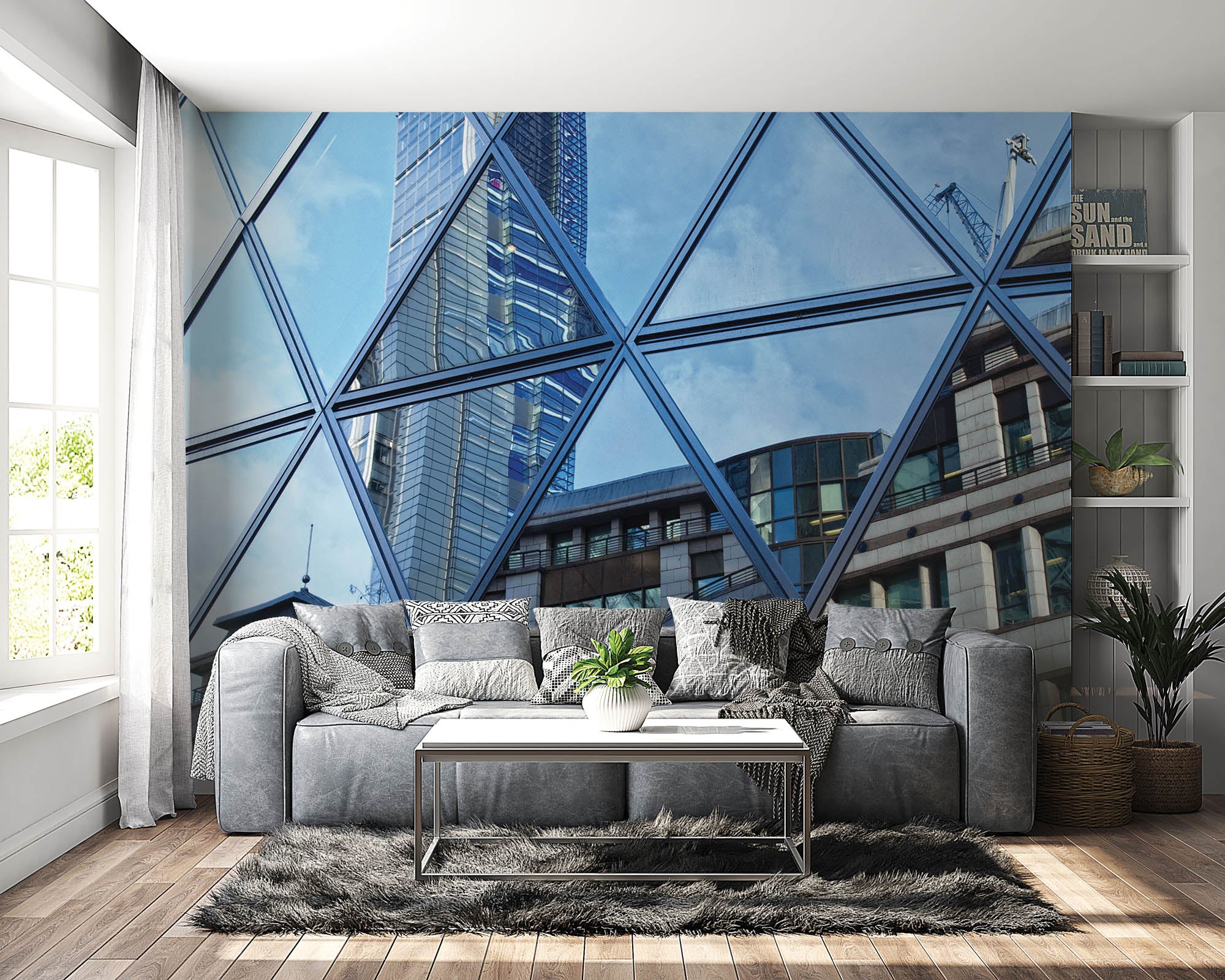 Weerspiegeling in gebouw - LW00017 Fotobehang