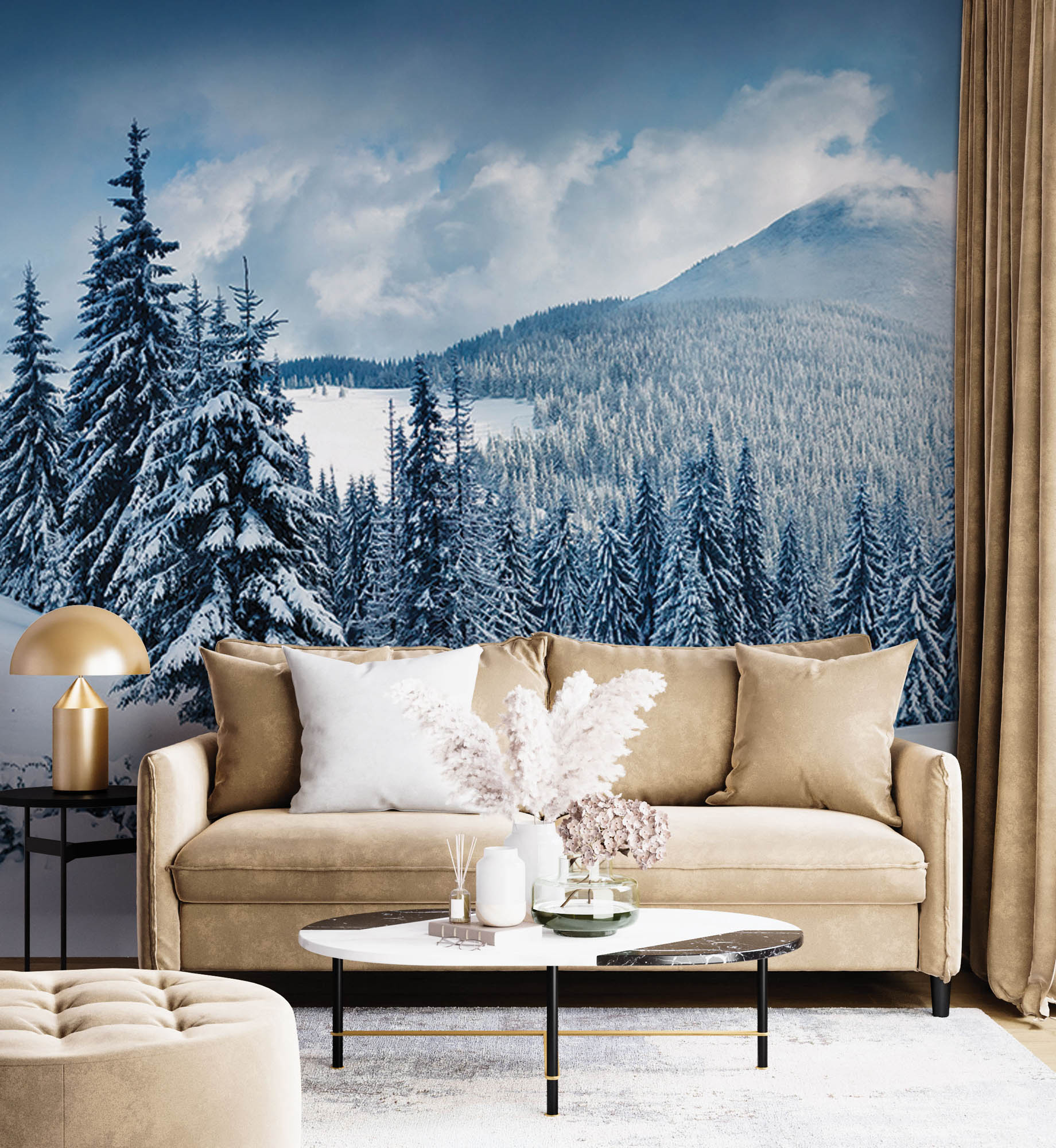 Winterlandschap - LW00246 Fotobehang