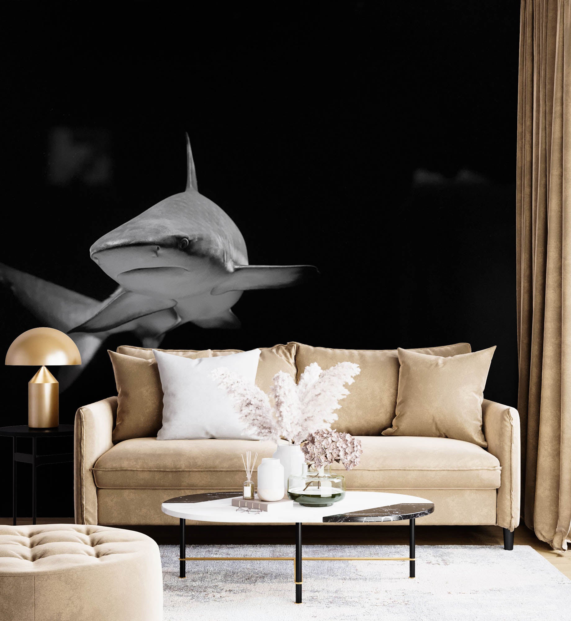 Witte haai  - LW00233 Fotobehang