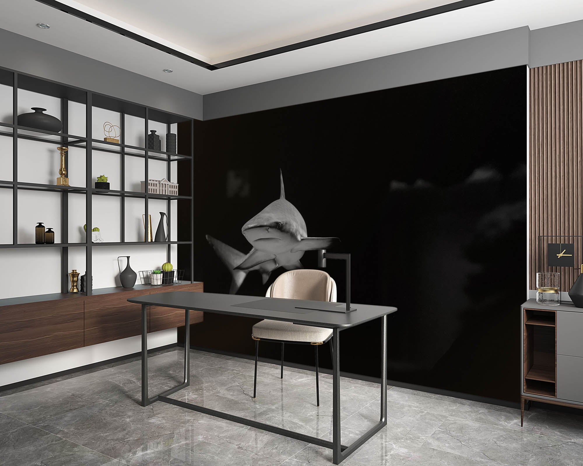 Witte haai  - LW00233 Fotobehang