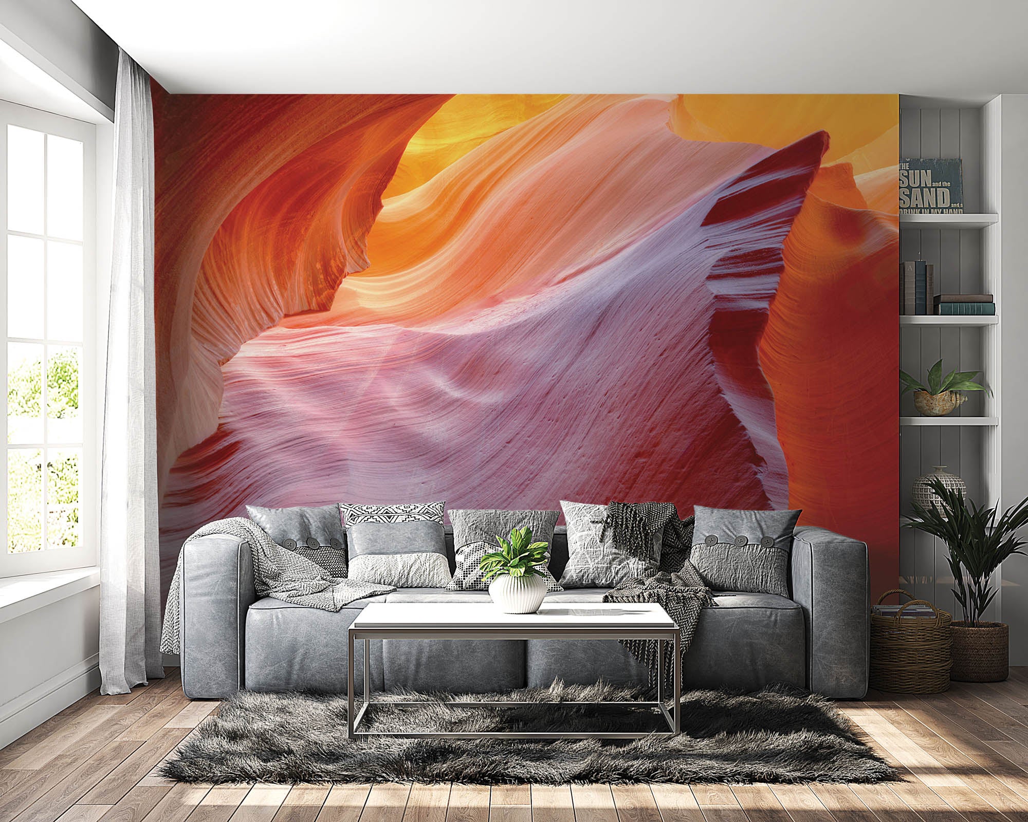 Zandsteen in Antelope Slot Canyon - LW00107 Fotobehang