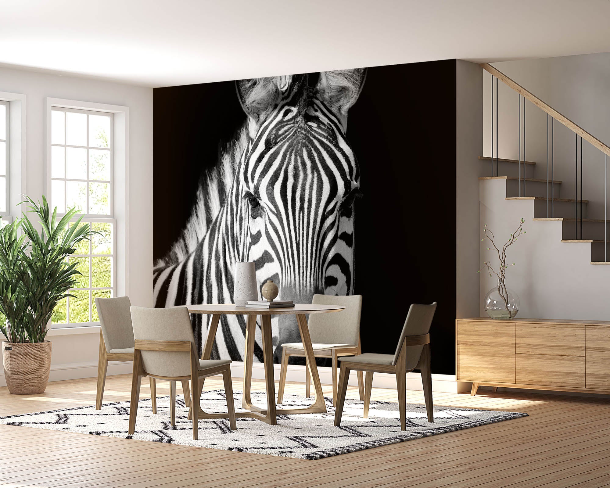 Zebra portret  - LW00224 Fotobehang
