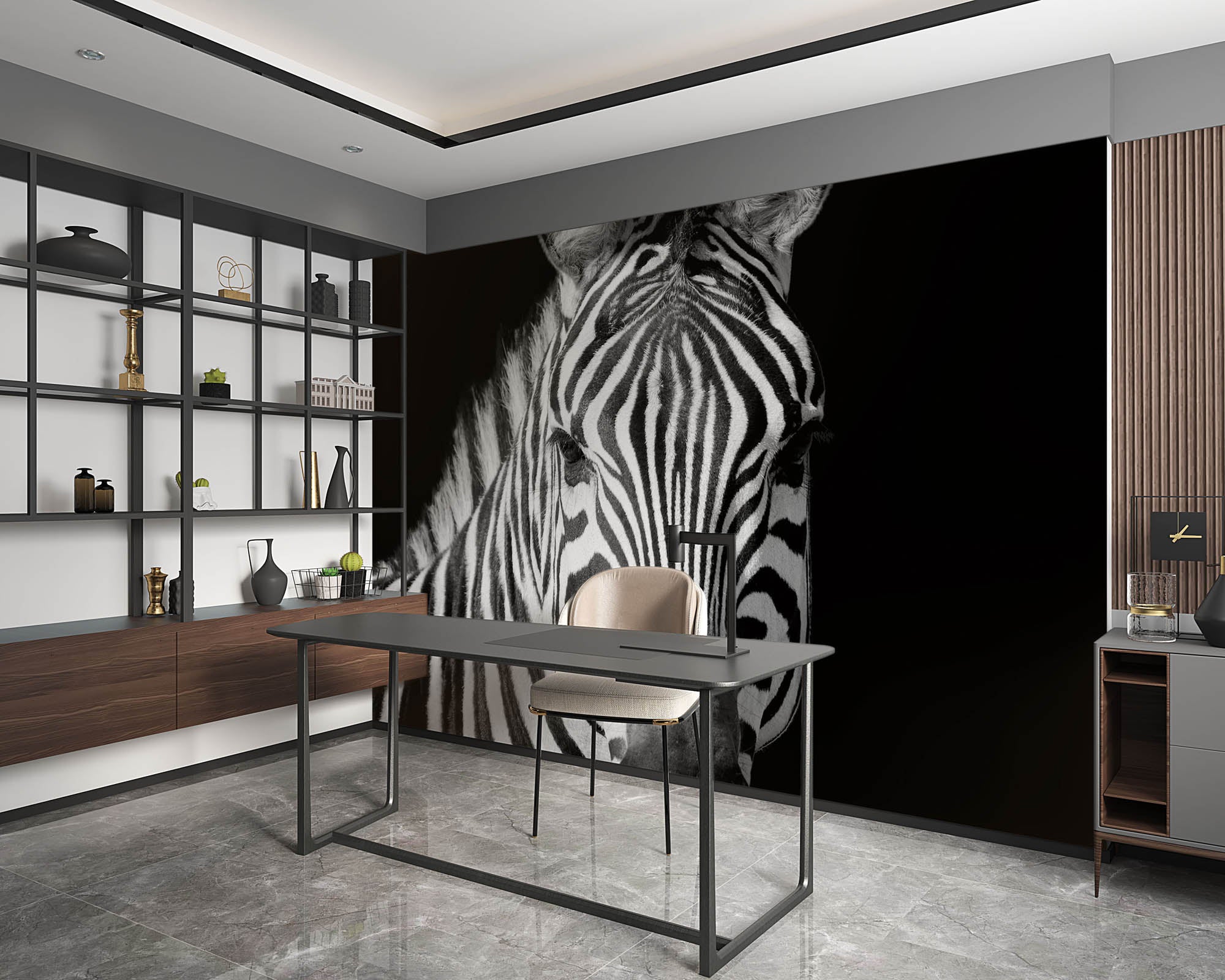 Zebra portret  - LW00224 Fotobehang