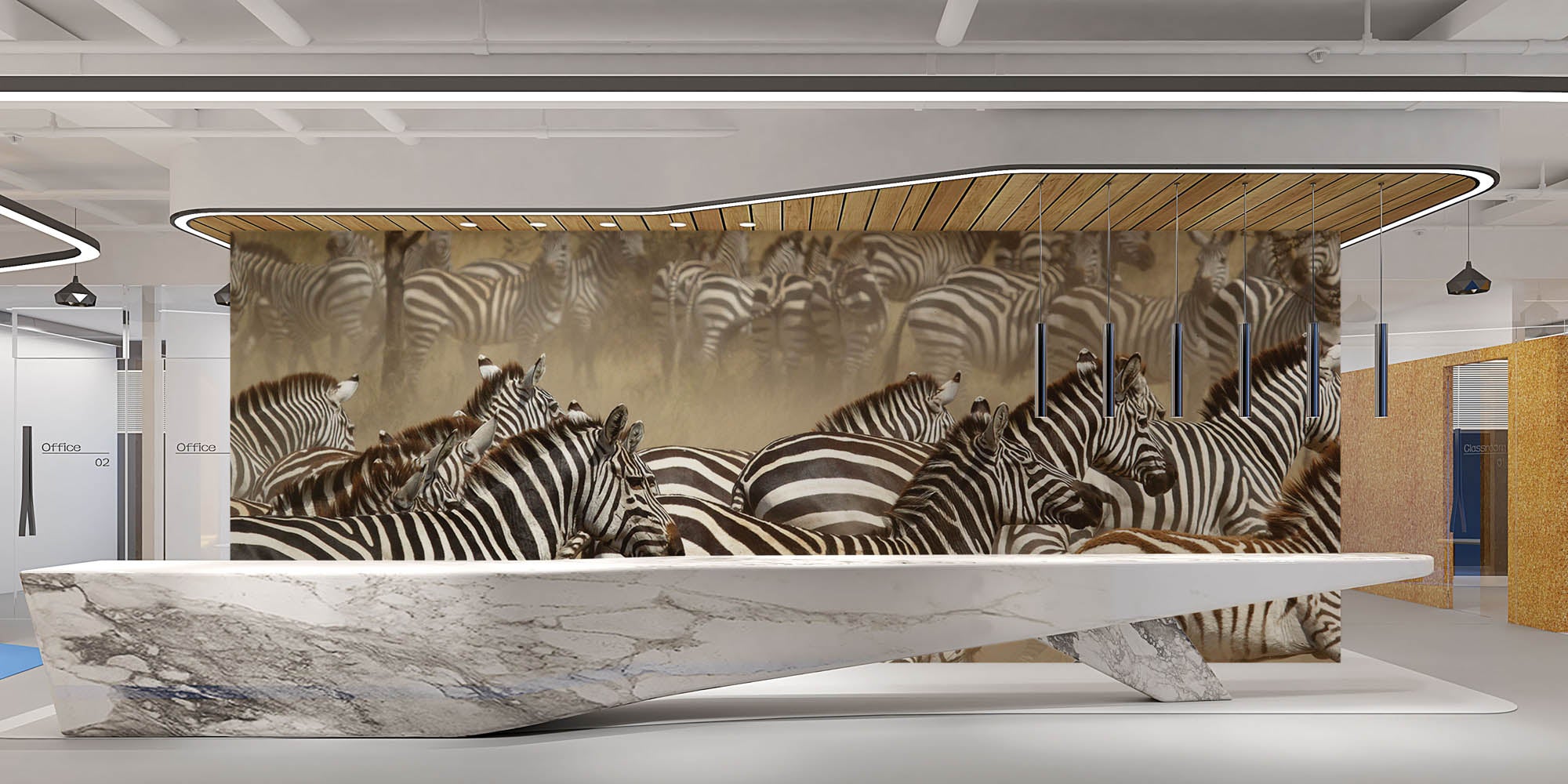 Zebra's  - LW00159 Fotobehang