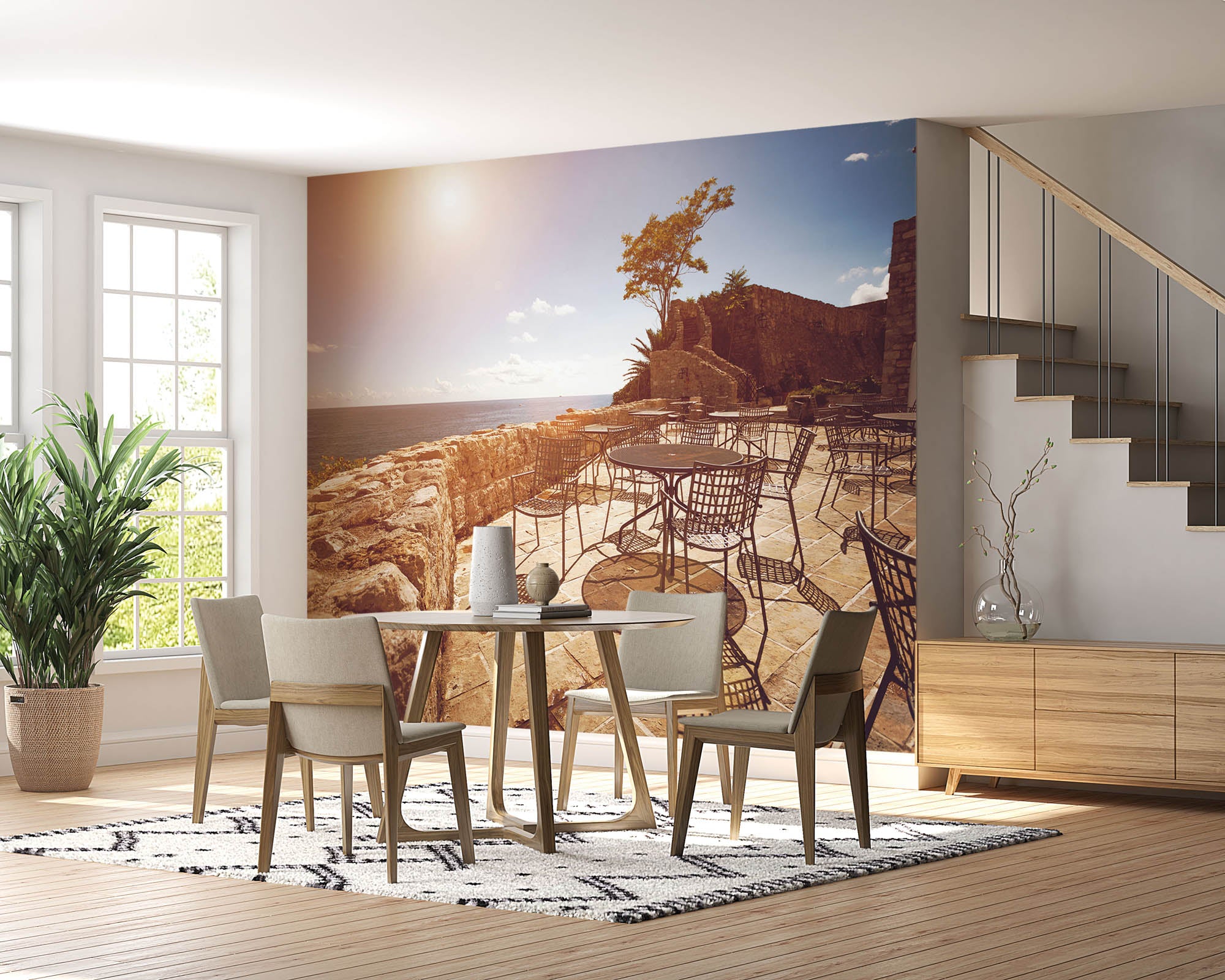 Zonnig terras - LW00361 Fotobehang