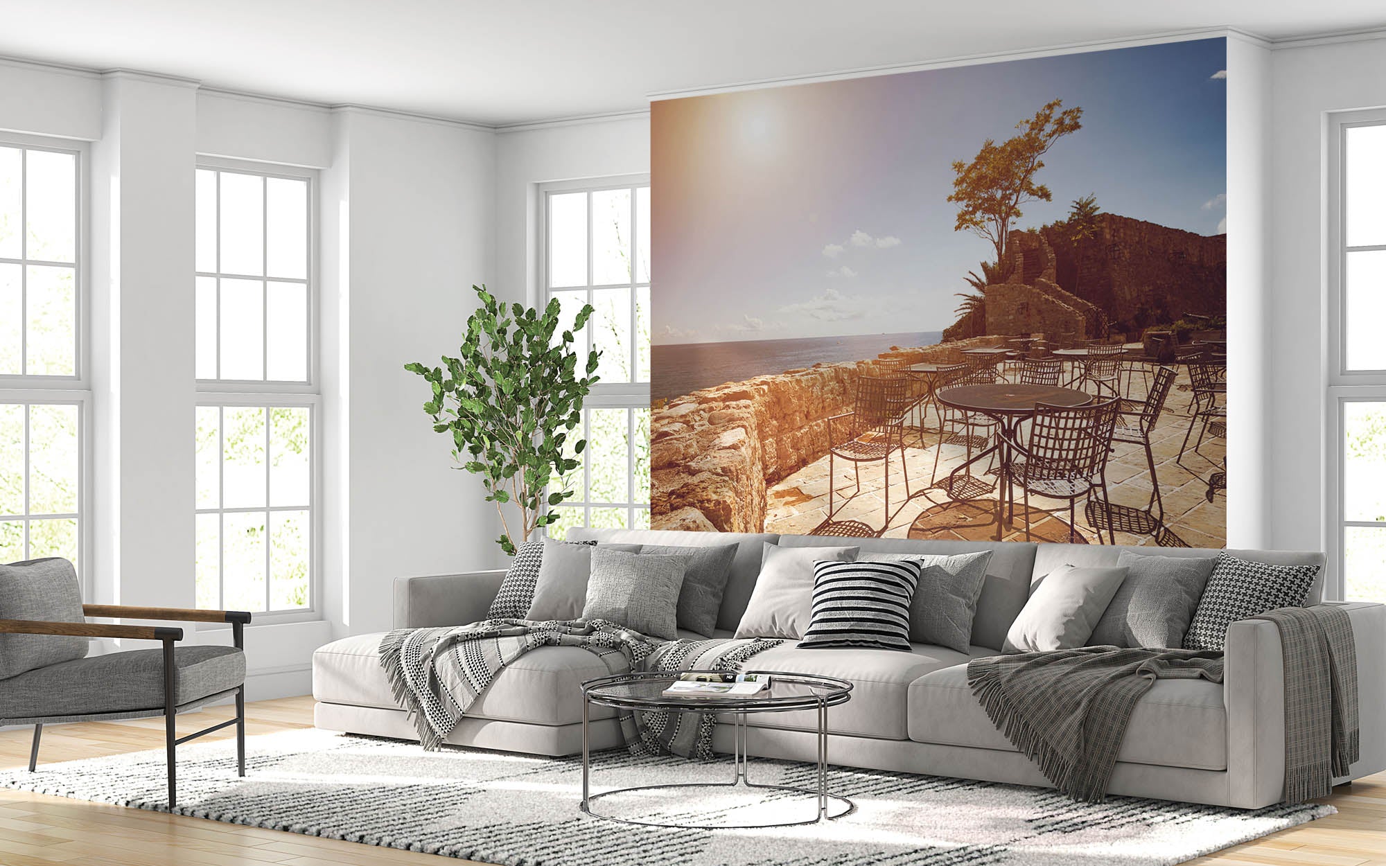 Zonnig terras - LW00361 Fotobehang