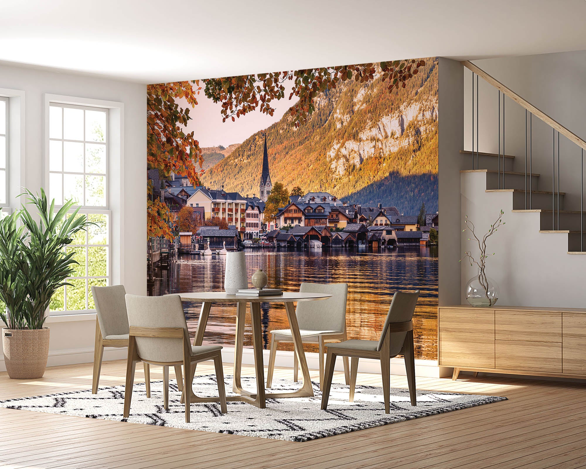 Zonsondergang in Hallstatt- LW00385 Fotobehang