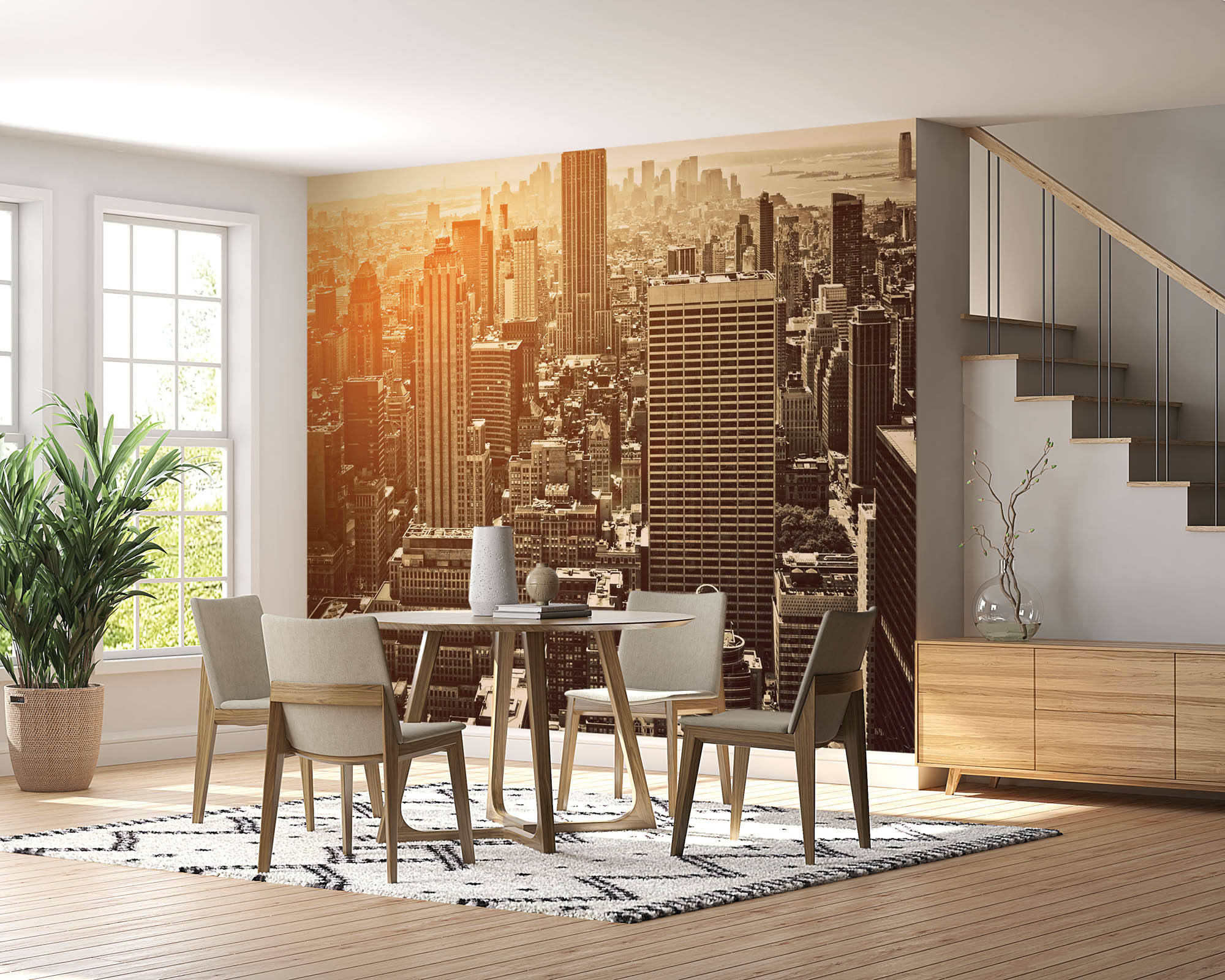 Zonsondergang Manhattan - LW00310 Fotobehang