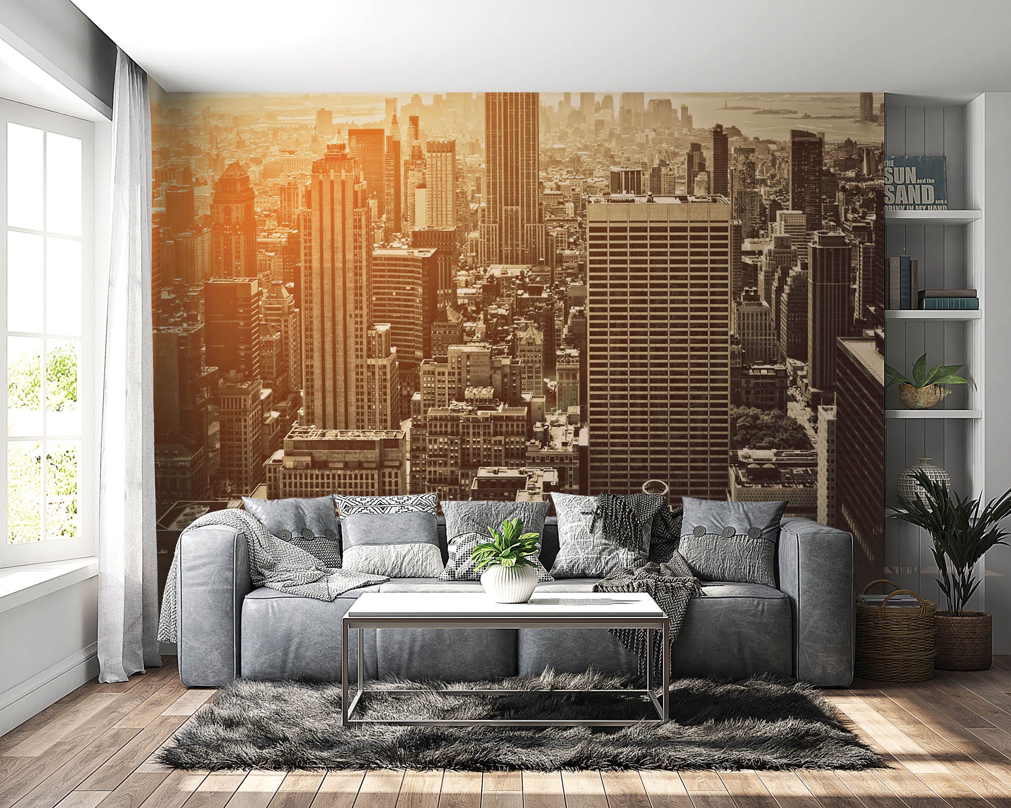 Zonsondergang Manhattan - LW00310 Fotobehang