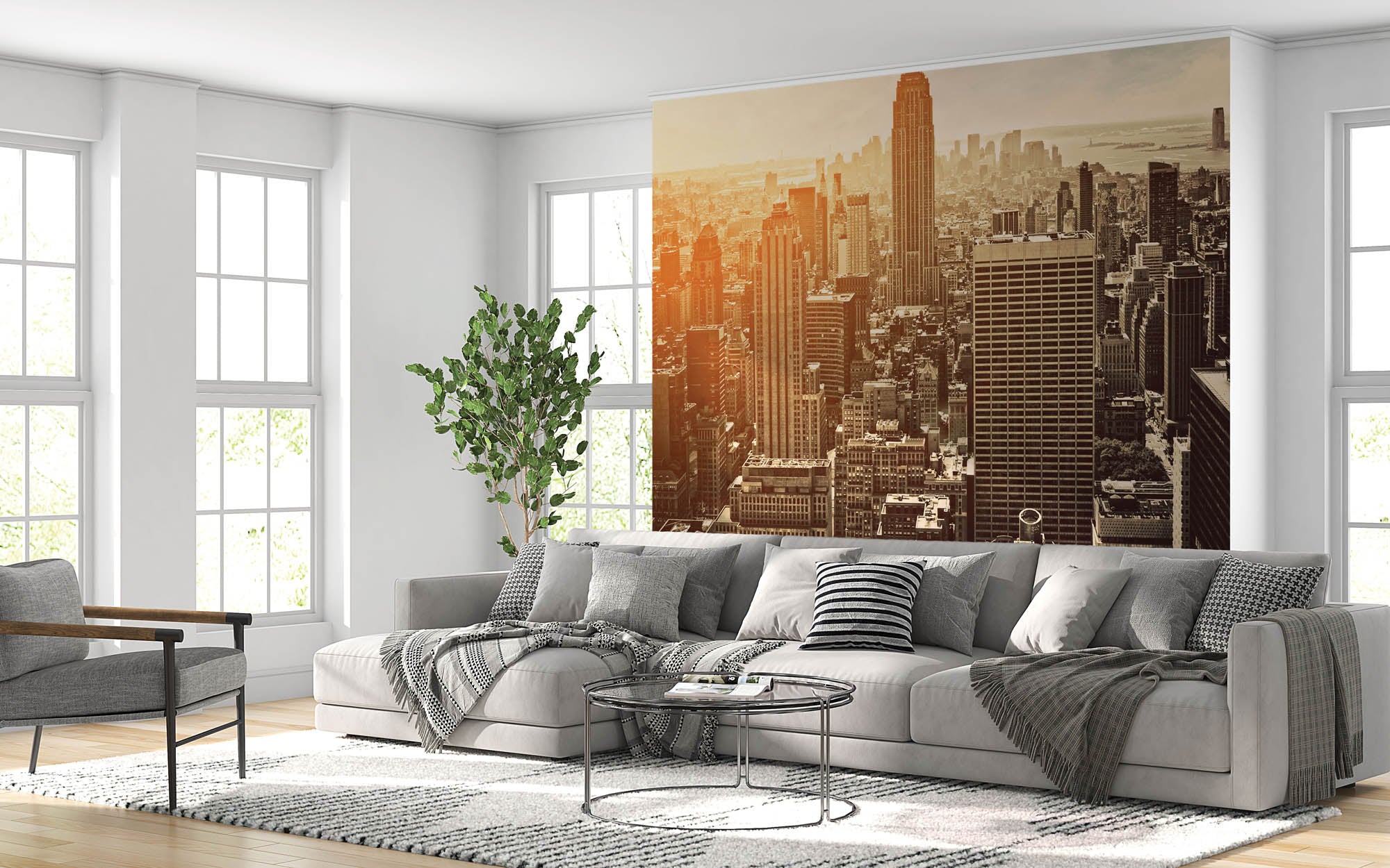 Zonsondergang Manhattan - LW00310 Fotobehang