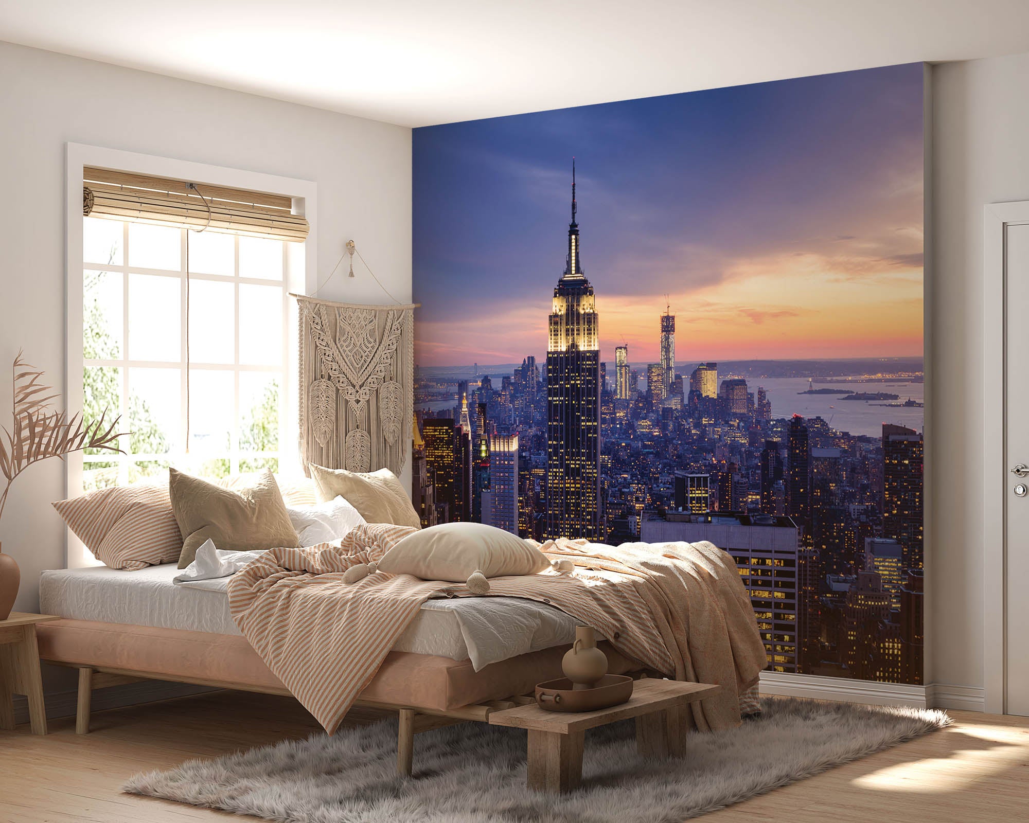 Zonsondergang new York  - LW00305 Fotobehang