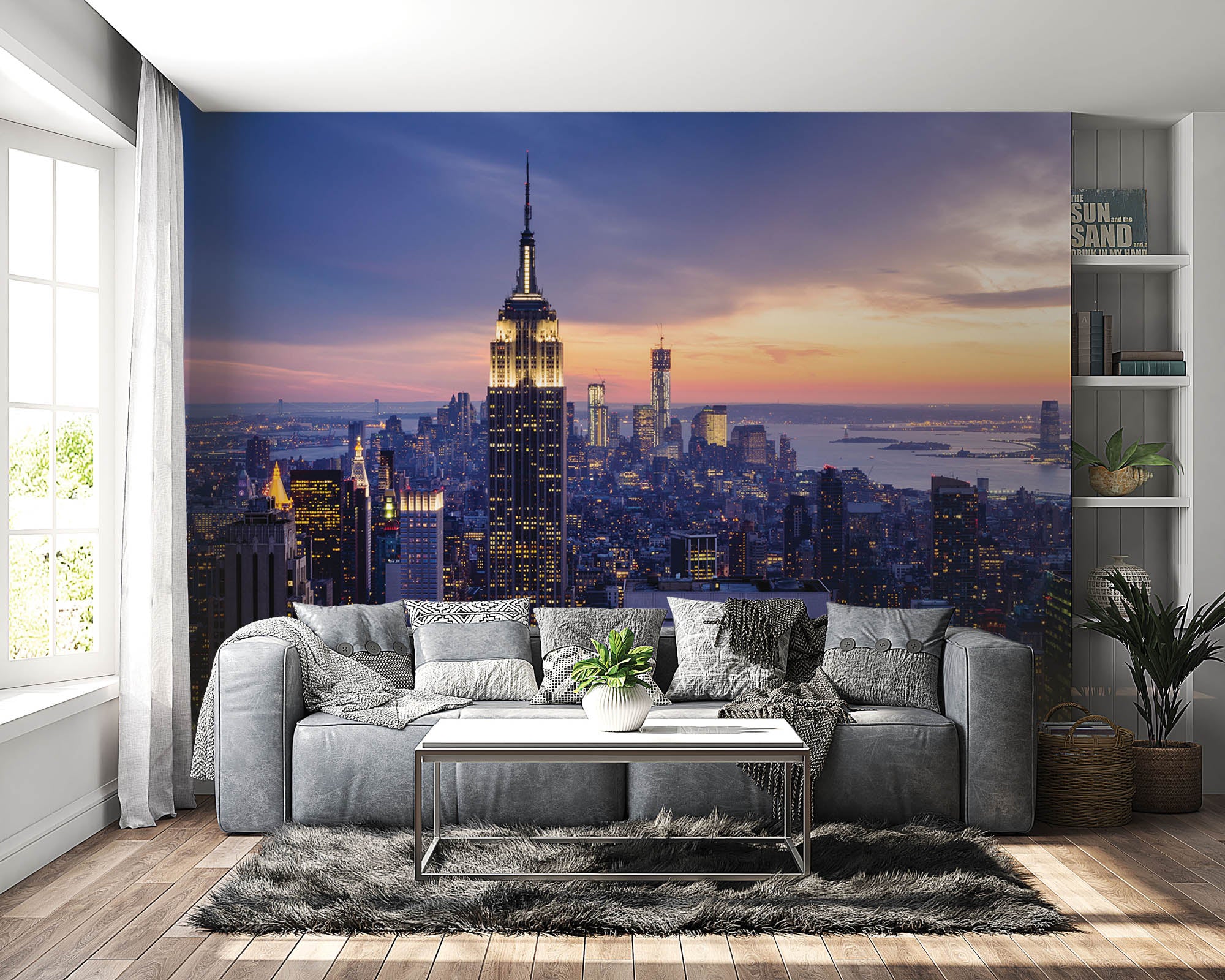 Zonsondergang new York  - LW00305 Fotobehang