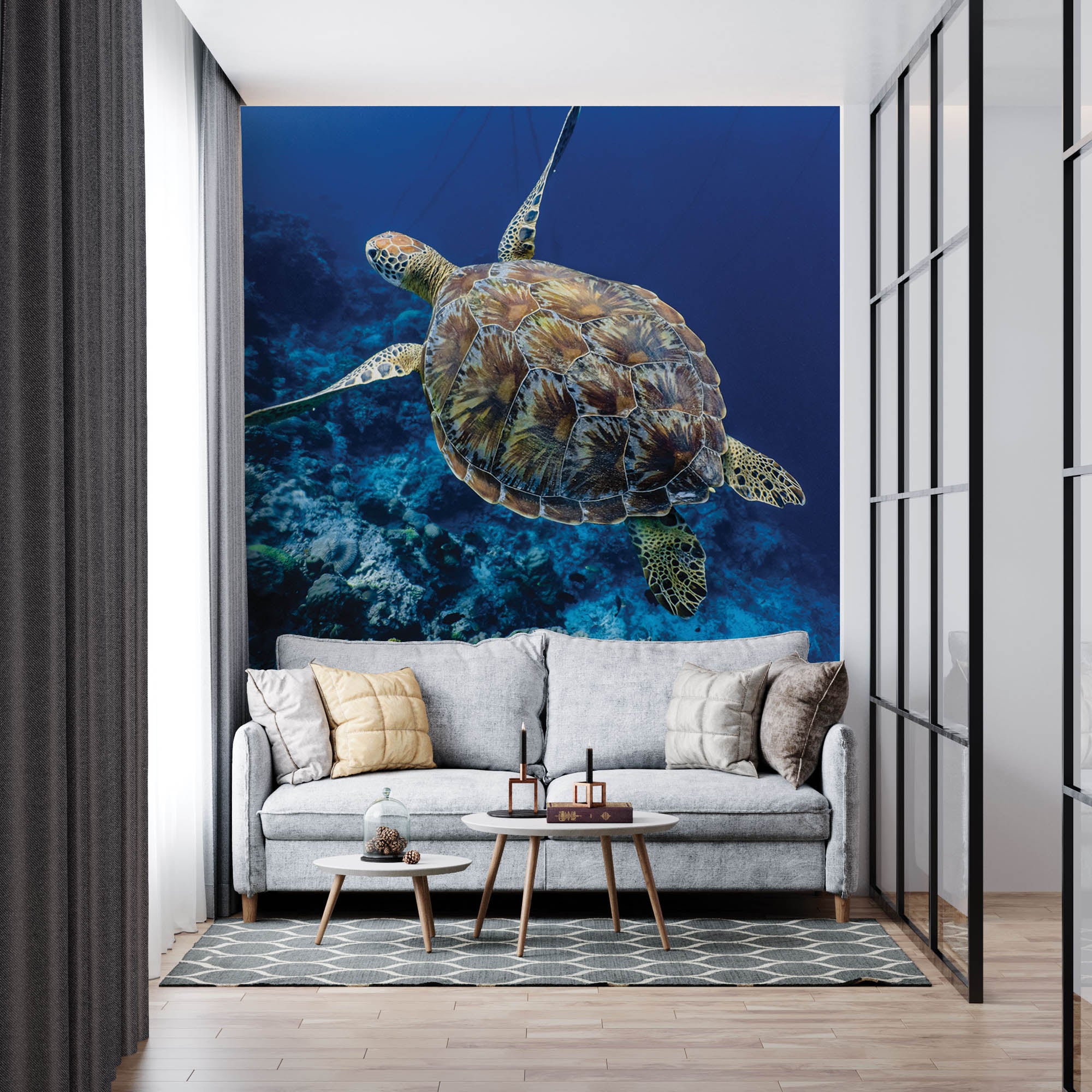 Zwemmende schildpad - LW00188 Fotobehang