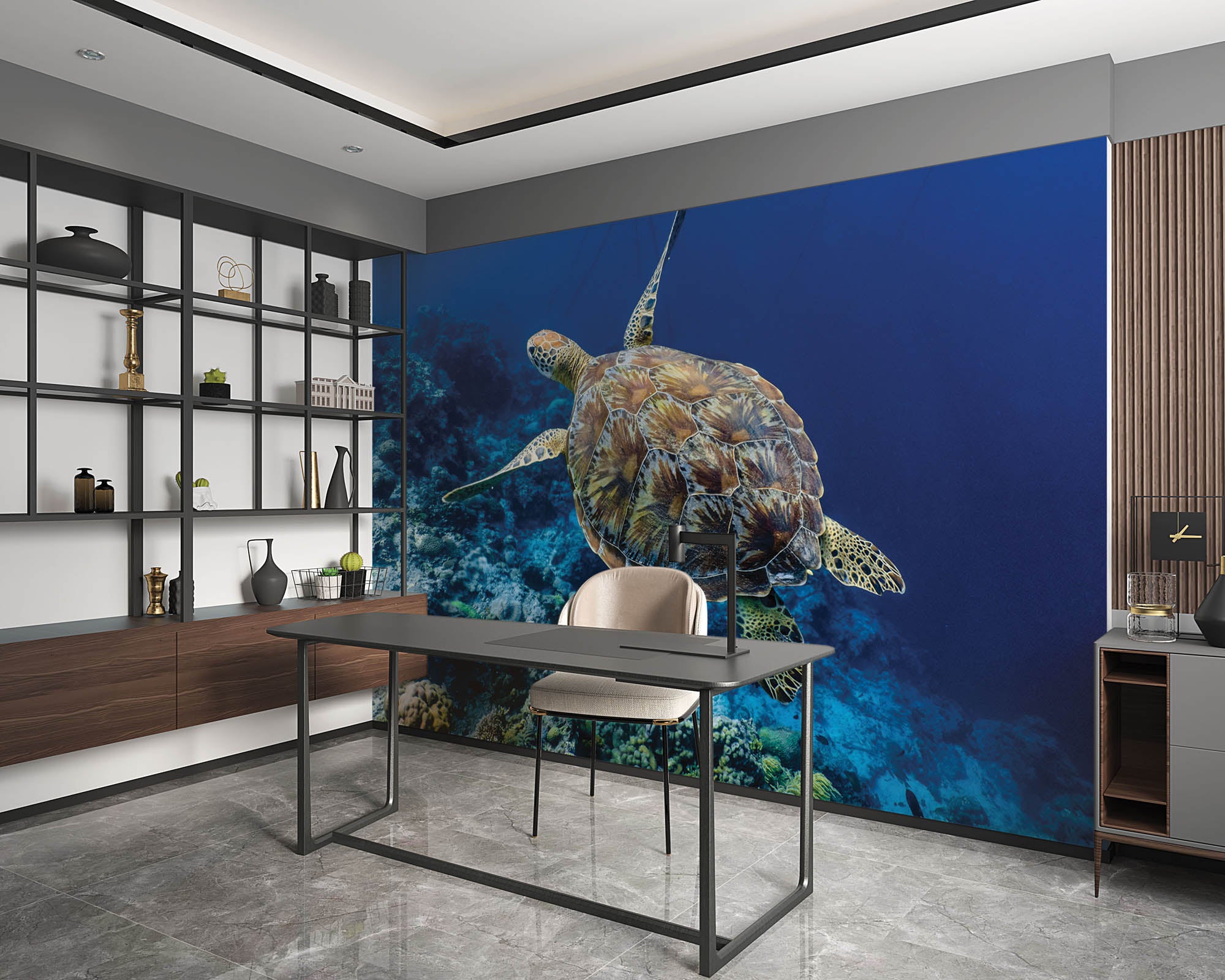 Zwemmende schildpad - LW00188 Fotobehang